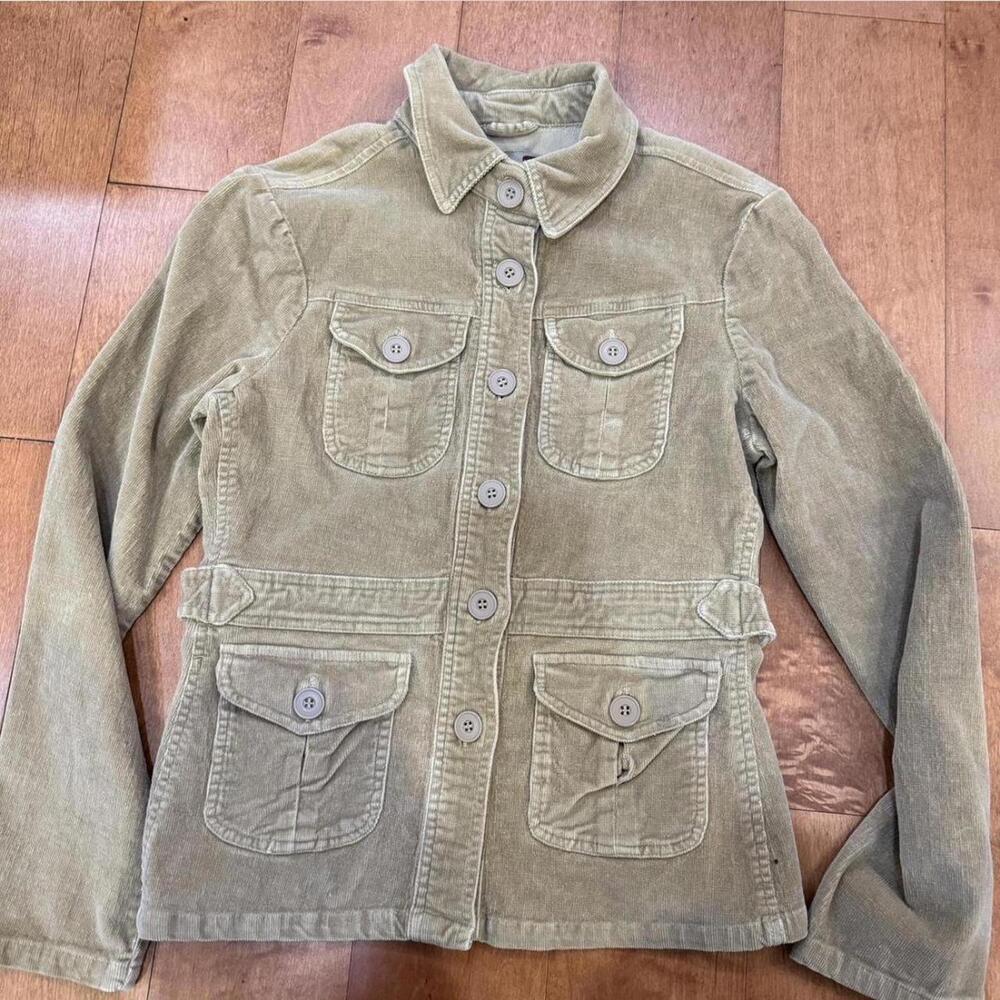 Y2K Forever 21 corduroy cargo jacket Sz. S - Picture 2 of 6